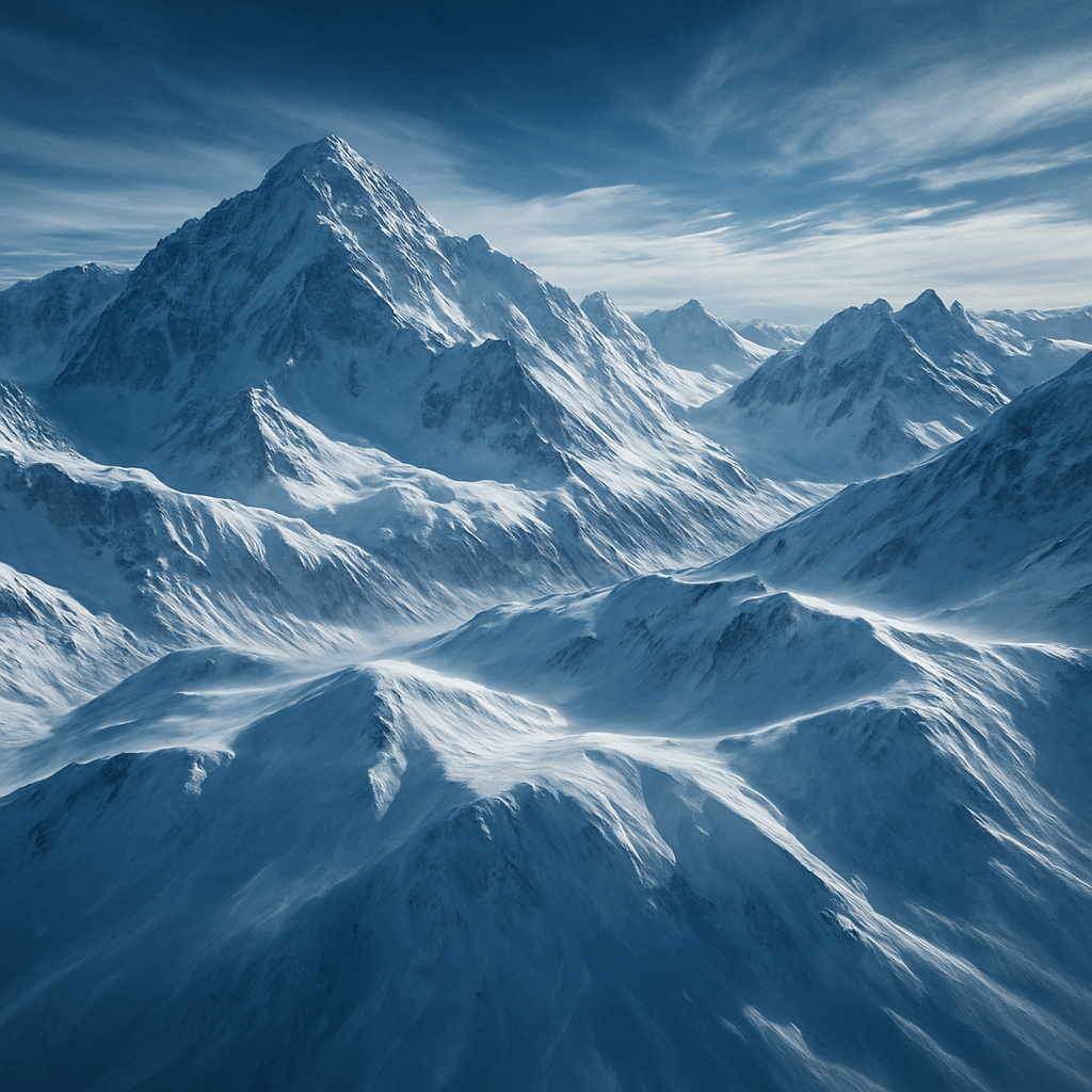 Picos nevados de los Andes argentinos